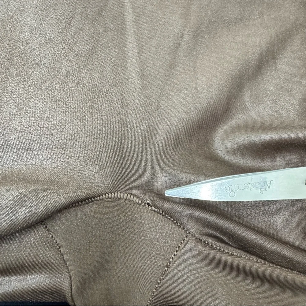 SPANX Faux Brown Leather Leggings size 3X pants plus